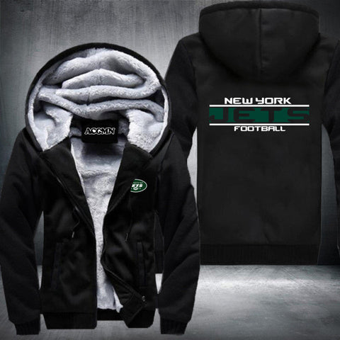 New Ravens Footballs Jacket Super Warm Thicken Fleece Zip Up Hoodie Men's Coat Free Shipping USA size plus size NO.2 Black